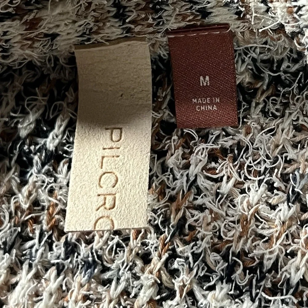 Pilcro Anthropologie Longline Open Front Cardigan Sweater Duster M Pockets‎ Knit